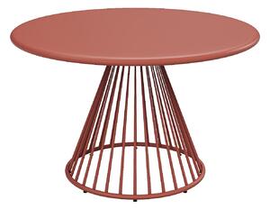 Tavolo da giardino D.120 cm in Metallo Terracotta - BIRMOS di MYLIA