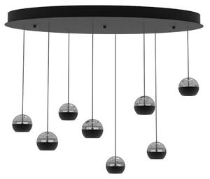 Steinhauer Exclusive - lampada a sospensione - BELLUNO - nero - vetro metallo - lampada di design - LED - 4591ZW