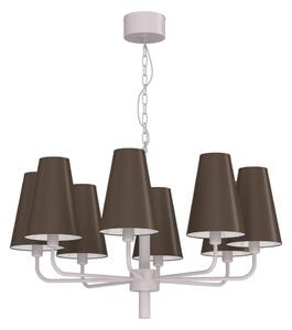 Lampadario con catena TORTOLA 8xE14/15W/230V marrone/crema