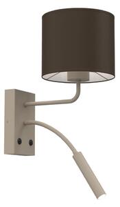 Applique ARDEN da parete 1xE27/15W/230V + 1xG9/8W beige/marrone