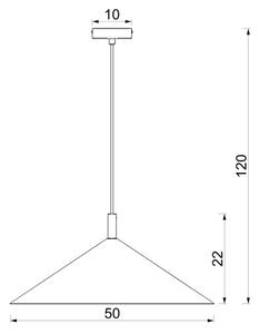Lampada a sospensione su cavo ANEGA 1xGX53/15W/230V, diametro 50 cm, bordeaux