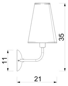 Applique da parete TORTOLA 2xE14/15W/230V marrone/crema
