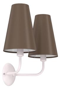 Applique da parete TORTOLA 2xE14/15W/230V marrone/crema