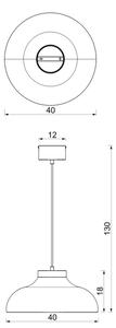 Lampadario a cavo BASCA 1xE27/15W/230V crema