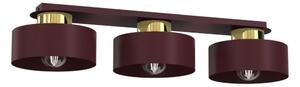 Plafoniera MARTI 3xE27/15W/230V 68x20,5 cm bordeaux/oro