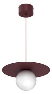 Lampadario a cavo FLAT 1xE27/15W/230V borgogna