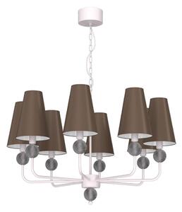 Lampadario a catena GRENADA 8xE14/15W/230V grigio
