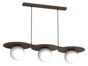 Lampadario a sospensione su cavo FLAT 3xE27/15W/230V marrone