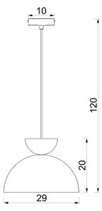 Lampadario a cavo NEVIS 1xE27/15W/230V diam. 29 cm crema