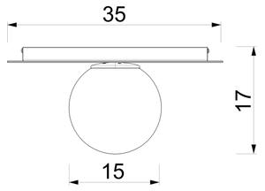 Plafoniera FLAT 1xE27/15W/230V 55x60 cm marrone