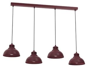 Lampadario a cavo SVEN 4xE27/15W/230V bordeaux