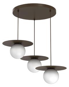 Lampadario a sospensione su cavo FLAT 3xE27/15W/230V marrone