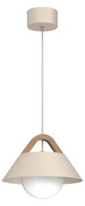 Lampada a sospensione su cavo FUNDA 1xE27/15W/230V beige