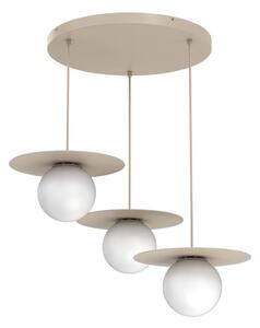 Lampadario a sospensione FLAT 3xE27/15W/230V beige