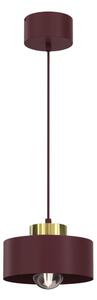 Lampada a sospensione MARTI 1xE27/15W/230V bordeaux/oro