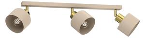 Faretto PARKLA 3xE27/15W/230V beige/oro