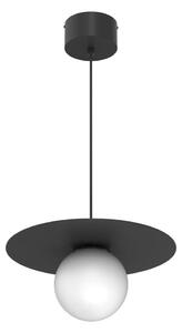 Lampadario a sospensione con cavo FLAT 1xE27/15W/230V nero