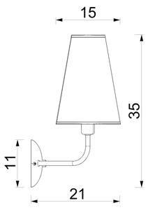 Lampada da parete GRENADA 2xE14/15W/230V beige