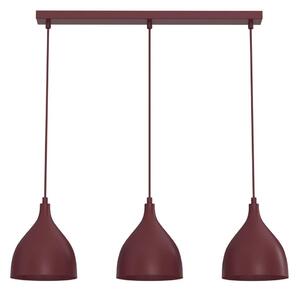 Lampadario a sospensione con cavo NOAK CLASSIC 3xE27/15W/230V bordeaux