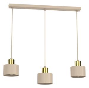 Lampadario sospeso a cavo PARKLA 3xE27/15W/230V beige/oro