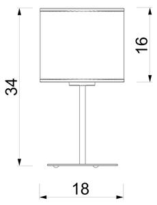 Lampada da tavolo ARDEN 1xE27/15W/230V beige