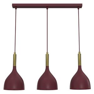 Lampadario a sospensione con cavo NOAK, 3x E27 (max 15W), 230V, bordeaux