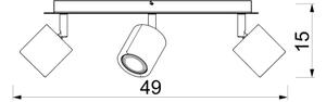 Faretto DEMIA 3x GU10/8W/230V beige