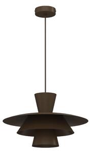 Lampadario a sospensione con cavo PLATO 1xE27/15W/230V marrone