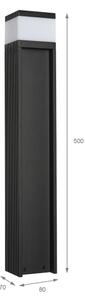 Lampada da esterno VESPER 1xG9/5W/230V IP44 50 cm nera