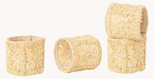 Set di 4 portatovaglioli in rattan Brazil Nature