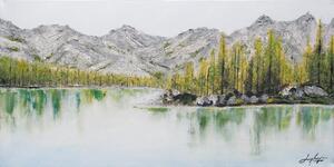 Dipinto su tela Lago montagna2 60x120 cm