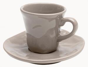 Set di 4 tazzine da caffè con piattino Organic