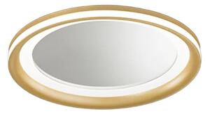 Plafoniera moderna perenz illumina miro' 8260 or lc led 4130lm 3000k dimmerabile alluminio metallo acrilico oro spazzolat - Perenz