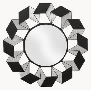 Specchio rotondo da parete decorativo Cubes