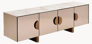 Credenza bassa con piano effetto marmo Lunar