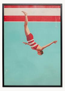 Stampa digitale incorniciata Jumping Girl Down