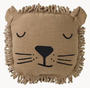Cuscino ricamato in cotone organico Leone