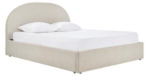 Letto contenitore matrimoniale 160x200 cm in tessuto beige OREN