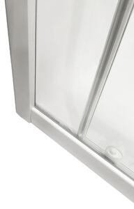 Box doccia quadrato scorrevole Essential 80 x 80 cm, H 185 cm in vetro, spessore 4 mm serigrafato bianco