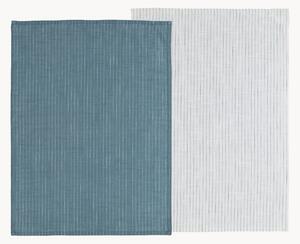 Set di 2 strofinacci in cotone Line