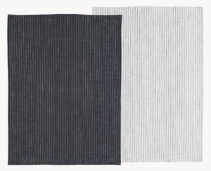 Set di 2 strofinacci in cotone Line