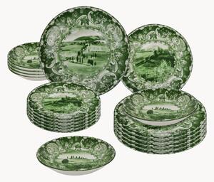 Servizio di piatti in ceramica Bolgheri, 6 persone, set da 18