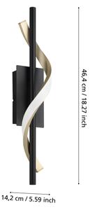 Eglo 902136-LED Lampada da parete CONAPRATO LED/8,8W/230V 2700/4000/6500 nero/oro