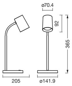 Osram - Lampada da scrivania DESK LINE 1xGU10/9W/230V nera