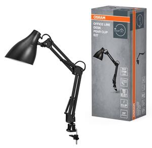 Osram - Lampada da scrivania con clip DESK LINE 1xE27/11W/230V nera