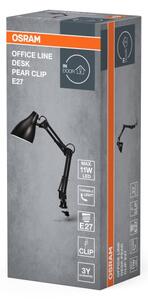 Osram - Lampada da scrivania con clip DESK LINE 1xE27/11W/230V nera
