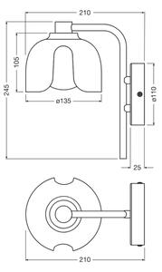 Osram - Lampada da parete DECOR COROLLE 1xG9/20W/230V arancione