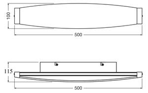 Osram - Lampada da parete LED DECOR FLAT LED/13W/230V grigia