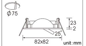 Portafaretto da incasso GU10 - GU5.3 Clane, quadrato, nichel, orientabile, foro incasso 7.5 cm