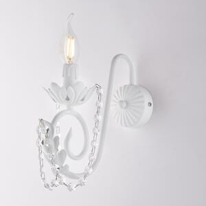 BeLight Damasco applique 1 luce Bianco Shabby